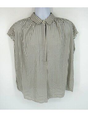 Max Studio Womens Black & White Diamond Sleeveless Blouse 2X NWT